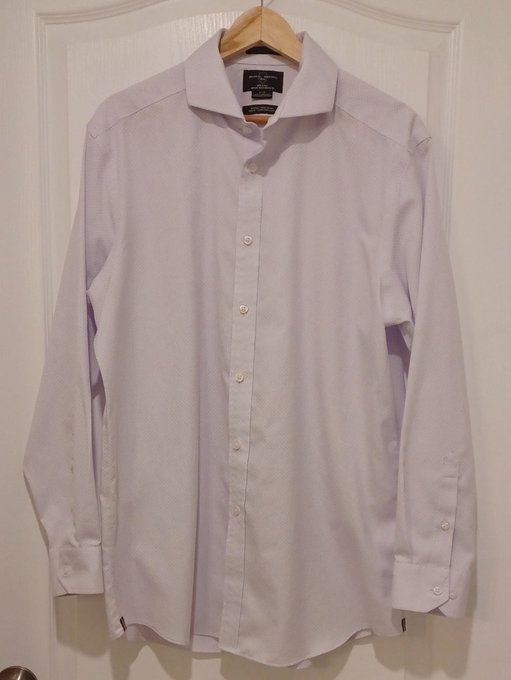 Men's Light Lavender Dress Shirt - Black Brown 1826